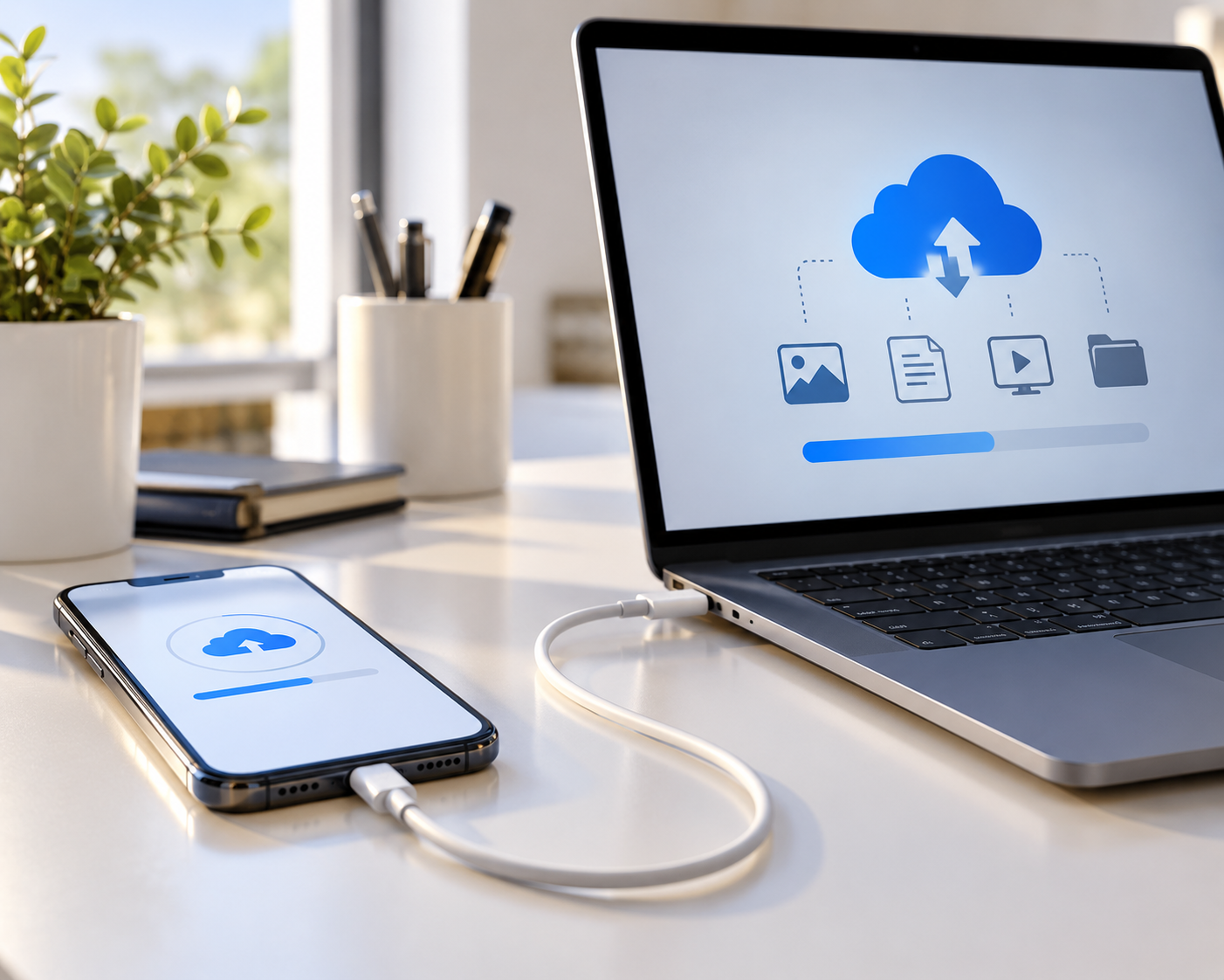 iphone conectado ao computador para fazer backup sem icloud